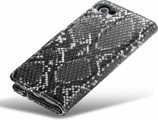 iPhone SE 2020 Zwart - Slangen Book Case