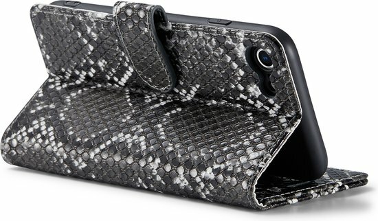 iPhone SE 2020 Zwart - Slangen Book Case