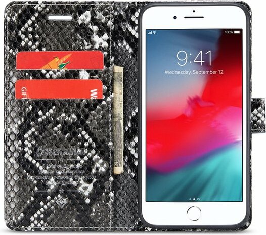 iPhone SE 2020 Zwart - Slangen Book Case