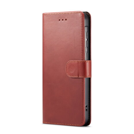 Samsung A55 - Crimson Red - Leather Book Case