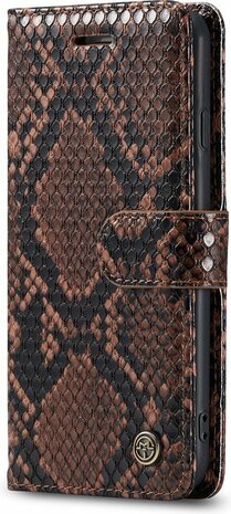 iPhone SE 2020 Bruin - Slangen Book Case
