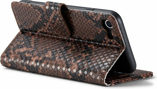 iPhone SE 2020 Bruin - Slangen Book Case