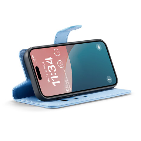 iPhone 16 - Sky Blue - 2 in 1 Book Case