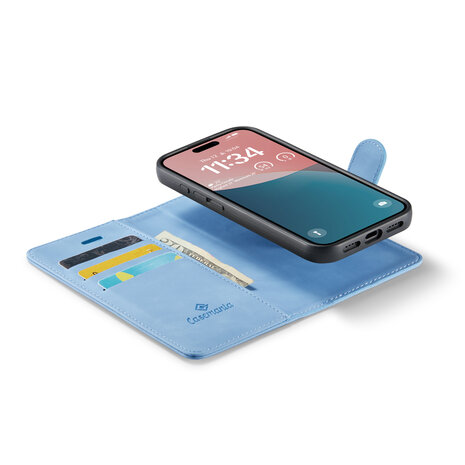 iPhone 16 - Sky Blue - 2 in 1 Book Case