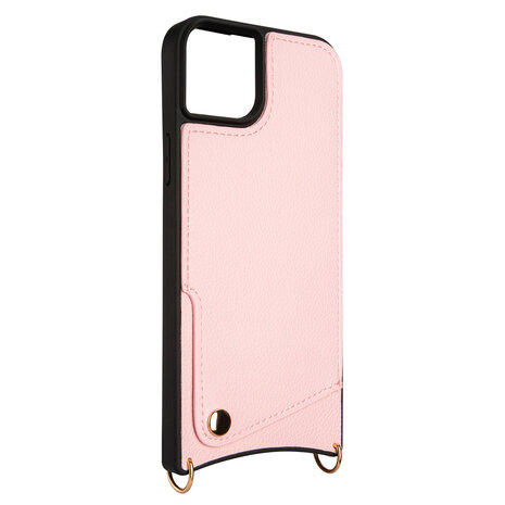 iPhone 15 Roze - Back Cover met Bandje