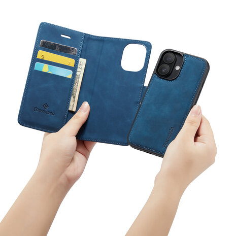 iPhone 16 - Navy Blue - 2 in 1 Book Case