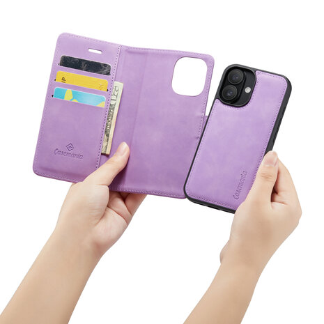iPhone 16 - Bright Lila - 2 in 1 Book Case