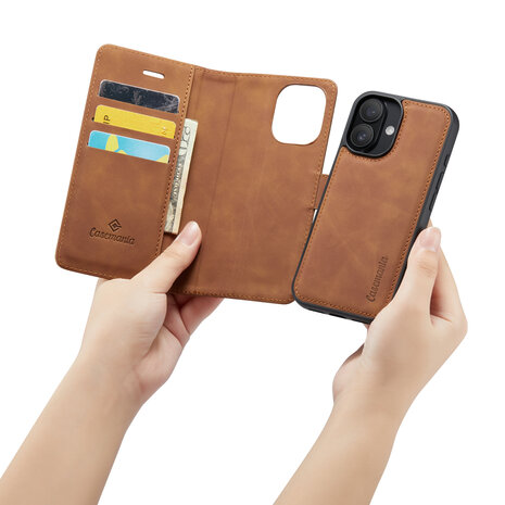 iPhone 16 - Sienna Brown - 2 in 1 Book Case