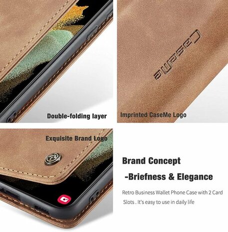 Samsung S21 Ultra Sienna Brown - Book Case