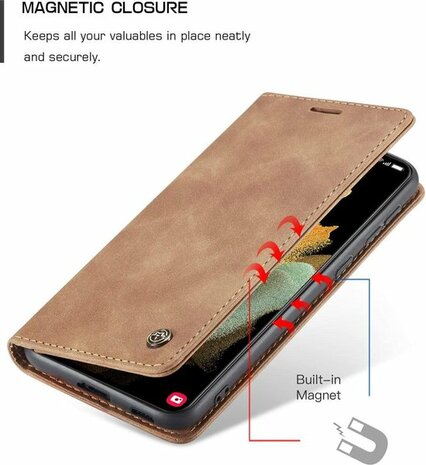 Samsung S21 Ultra Sienna Brown - Book Case