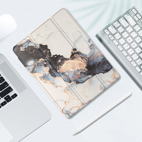iPad Air 1/2 - Marmer Wit - Smart Cover