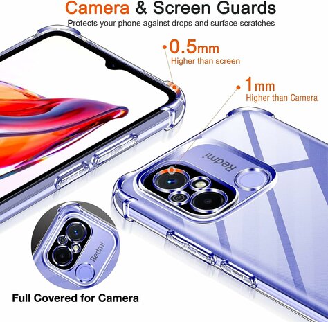 Redmi 12C - Anti Shock &amp; 2x Glas - Transparant