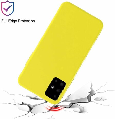 Samsung A51 - Siliconen Back Cover - Geel