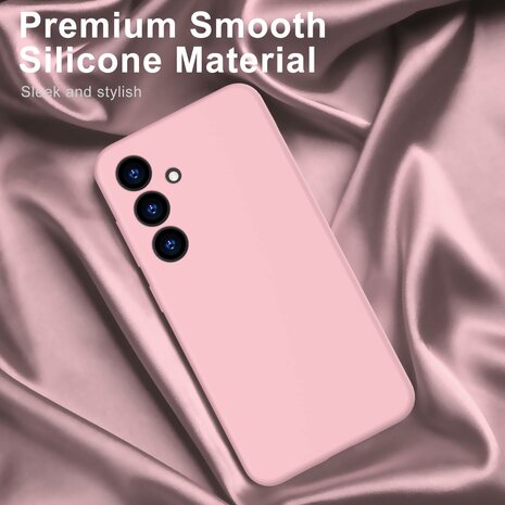 Samsung S24 - Liquid Back Cover - Zalm Roze