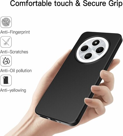 Xiaomi Redmi A4 - Zwart - Siliconen Back Cover
