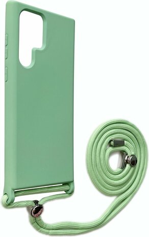Samsung S22 Ultra Licht Groen - TPU Back Cover met Koord