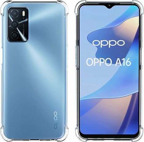 Oppo A16 &amp; A16S - Anti Shock &amp; 2x Glas - Transparant