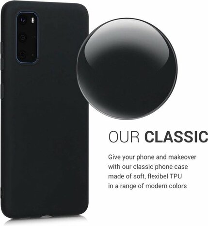 Samsung S20 - Siliconen Back Cover - Zwart