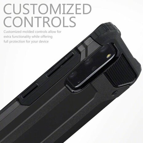 Samsung S20 Plus - Armor Back Cover - Zwart