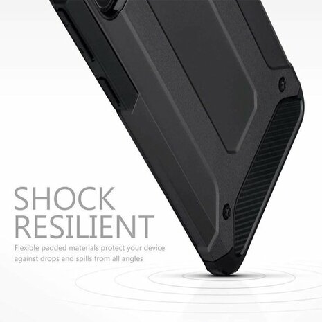 Samsung S20 Plus - Armor Back Cover - Zwart