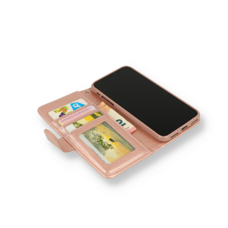 Samsung S25 - Rosegoud - HQ Book Case met Rits