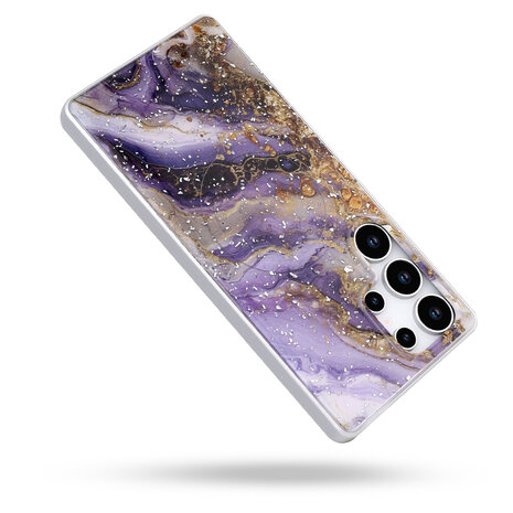 Samsung S25 Ultra - Paars - Marmer MagSafe Back Cover