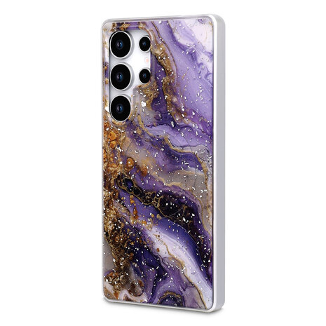 Samsung S25 Ultra - Paars - Marmer MagSafe Back Cover