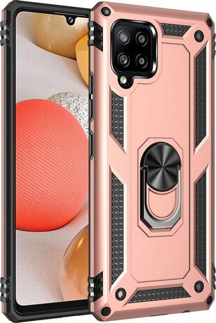 Samsung A42 5G Roségoud - Armor met Kickstand Ring