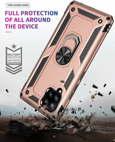 Samsung A42 5G Roségoud - Armor met Kickstand Ring