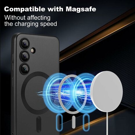 Samsung S25 - MagSafe Matte TPU - Zwart