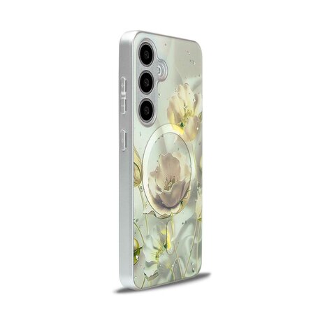 Samsung S24 Groen - MagSafe TPU Marmer