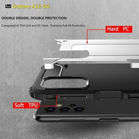 Samsung A32 5G Zwart - Anti Shock Armor