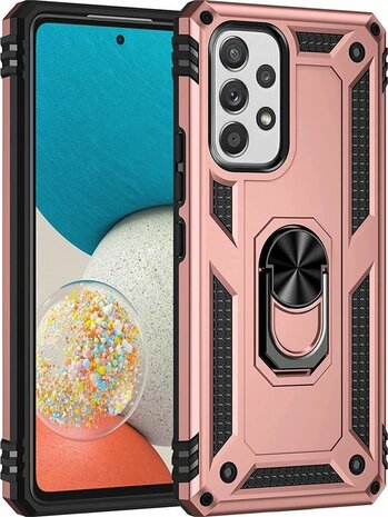 Samsung A33 Roségoud - Armor met Kickstand Ring