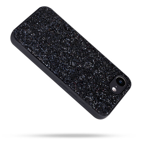 iPhone 16E - Diamant Glitter - Zwart