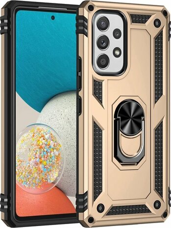 Samsung A33 Goud - Armor met Kickstand Ring