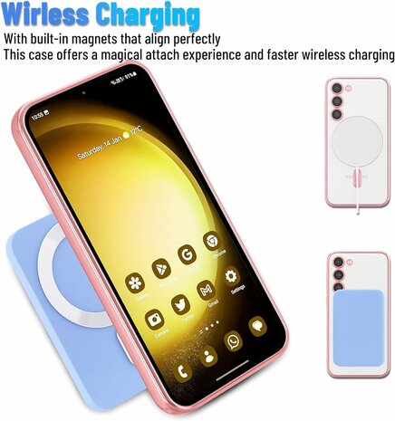 Samsung S24 Roze - TPU Back Cover - Geschikt voor Magsafe