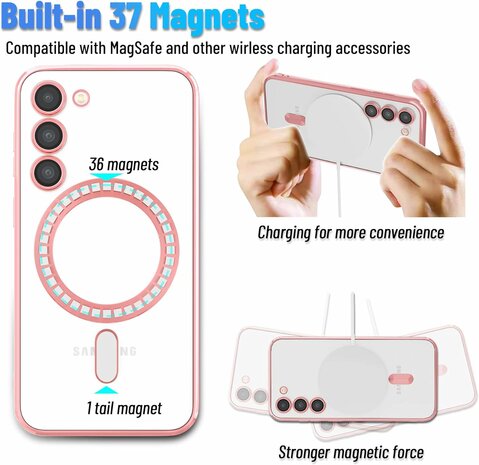 Samsung S24 Roze - TPU Back Cover - Geschikt voor Magsafe