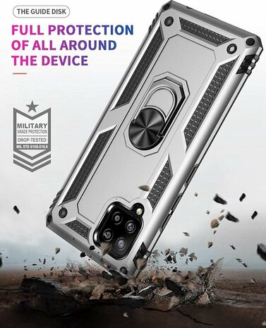 Samsung A42 5G Grijs - Armor met Kickstand Ring