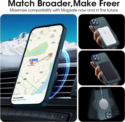 iPhone 11 - Blauw - Matte Armor - Geschikt voor MagSafe