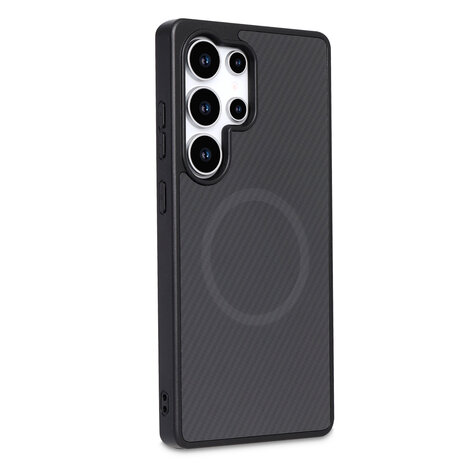 Samsung S23 Ultra - Zwart - Carbon MagSafe Back Cover