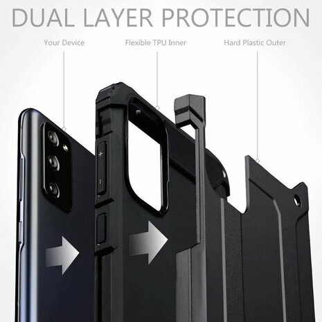 Samsung S20 FE Zwart - Armor Back Cover