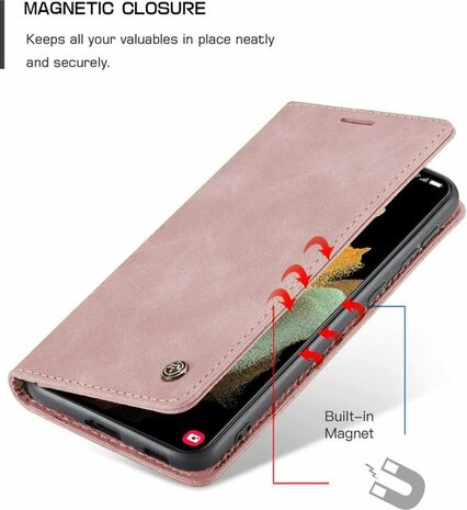 Samsung S21 Ultra Pale Pink - Book Case