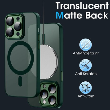iPhone 14 Pro - Groen - Matte Armor - Geschikt voor MagSafe