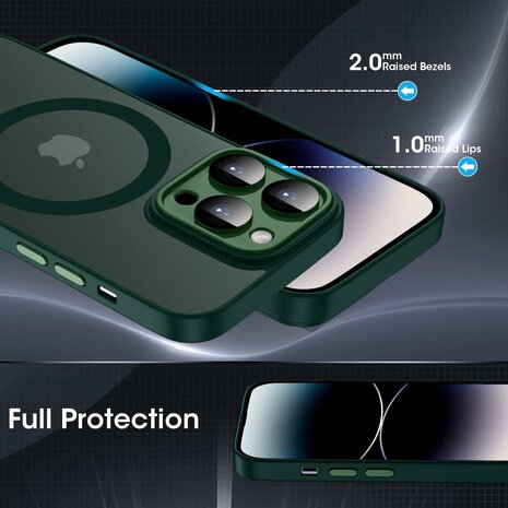 iPhone 14 Pro - Groen - Matte Armor - Geschikt voor MagSafe