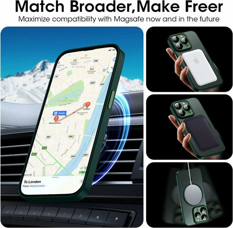 iPhone 14 Pro - Groen - Matte Armor - Geschikt voor MagSafe