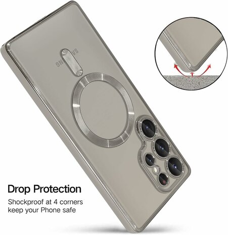 Samsung S25 Ultra - MagSafe TPU Back Cover - Zilver