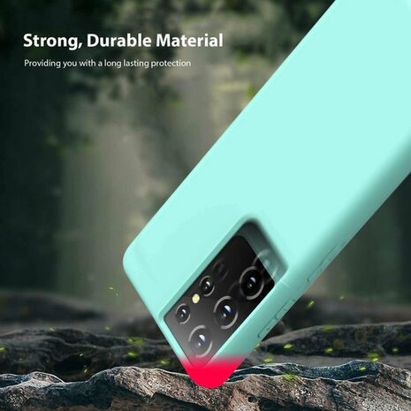 Samsung S21 Ultra - Siliconen Back Cover - Turquoise