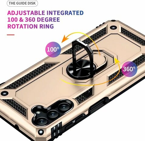 Samsung M23 Goud - Armor met Kickstand Ring