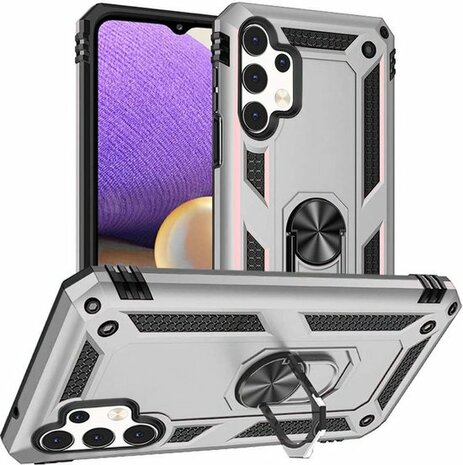 Samsung A32 5G Grijs - Armor met Kickstand Ring