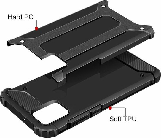 A41 - Armor Back Cover &amp; Glas - Zwart